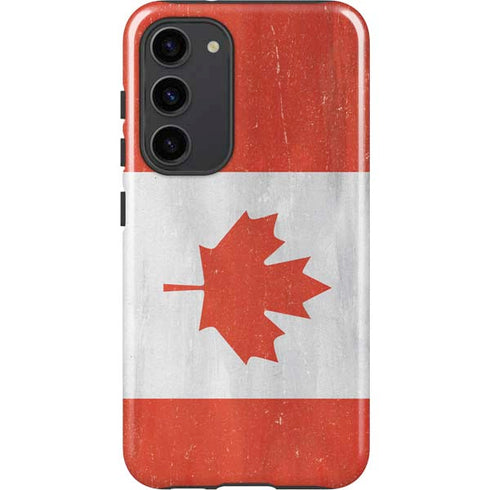 Canada Flag Distressed Galaxy S23 Plus Pro Case